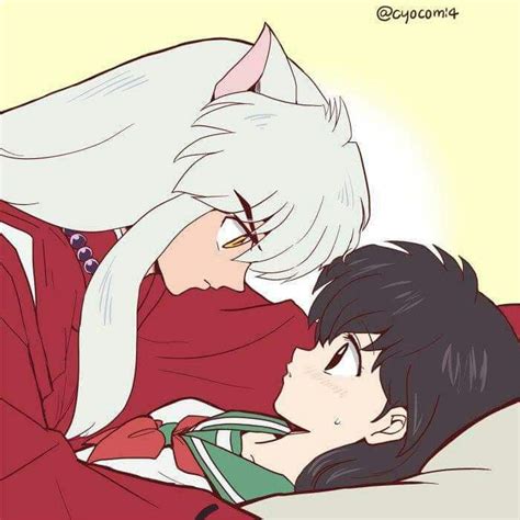 Inuyasha And Kagome In Their Romantic Moment In Bed Inuyasha Kagome