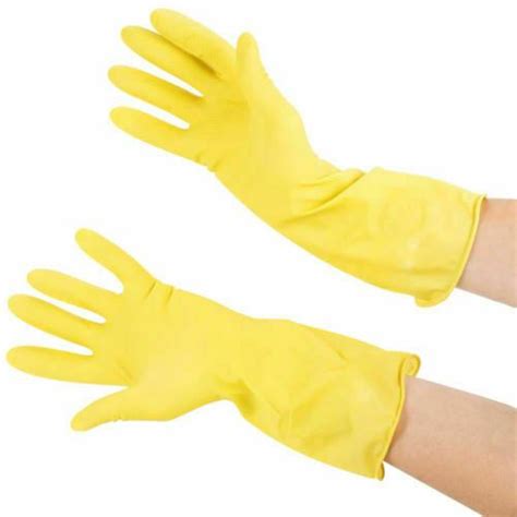 Product Description Description Yellow Dishes Washing Gloves Color Yellow Sze S M L XL