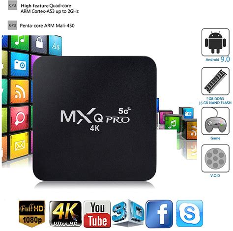 Android 101 Mxq Pro 4k 5g 4k Hdr Ultra Hd Tv Box Led Light Up Store
