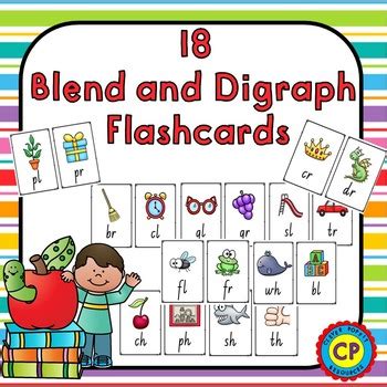 Phonics Blends And Digraphs Flashcards Phonics Flashcards Flashcard