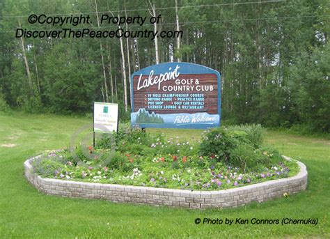 Charlie Lake Bc Lakepoint Golf Country Club Entrance Sign