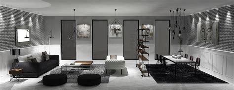 Textural wall cladding, a clever combination of wood and tiles on the floor and an. 30 Black & White Living Rooms That Work Their Monochrome Magic