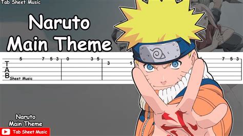 Naruto Ost Naruto Main Theme Guitar Tutorial Tab Sheet Music