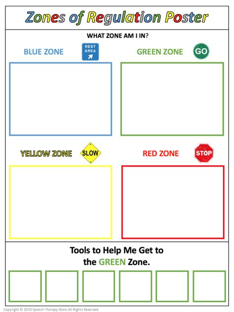These zones of regulation free printables make excellent visual supports. Zones of Regulation Poster Freebie Editable - Speech ...