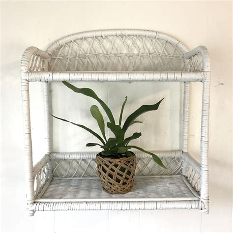 Get the best deal for rattan bathroom home furniture from the largest online selection at ebay.com. vintage white wicker shelf - woven rattan two level ...