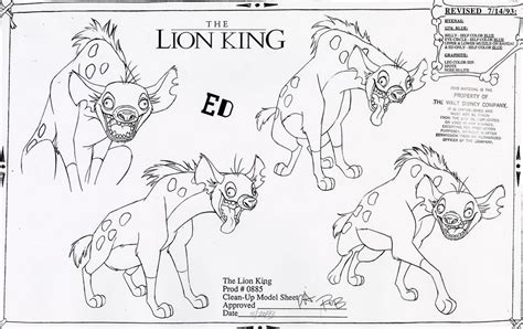 The Lion King Character Model Sheet