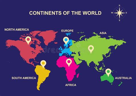 Continents Of The World Continents Asia Europe Australia South