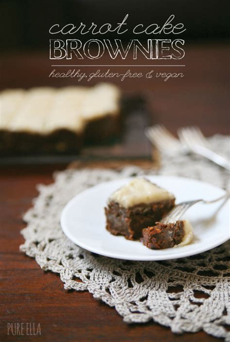Carrot Cake Brownies With Vegan Cream Cheese Frosting