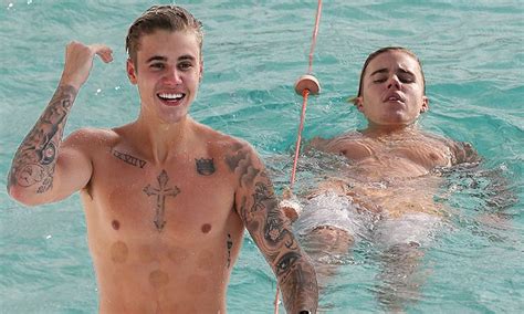 Justin Bieber Floats In Fresh Water Pool Ahead Of Hillsong Prayer