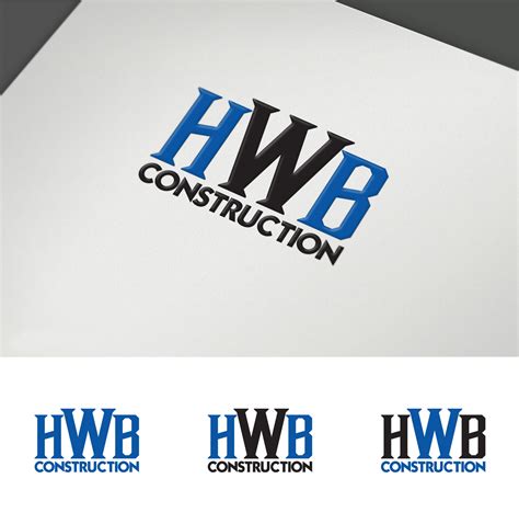 Modern Bold Construction Logo Design For Hwb Construction By Black