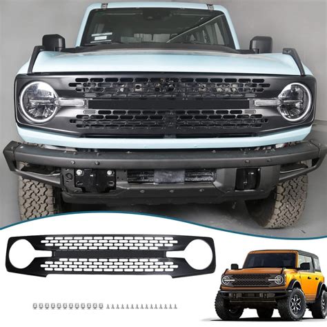 Buy Fgo Togo Black Front Grill Grille For Ford Bronco 2021 2022 Front