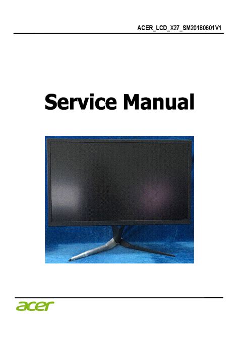 Acer Lcd X27 Service Manual Download Schematics Eeprom Repair Info