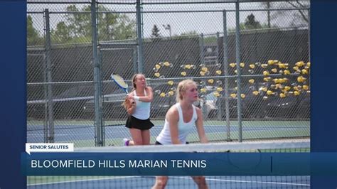 Wxyz Senior Salutes Bloomfield Hills Marian Tennis Youtube