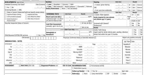 Child Adolescent Health Form ≡ Fill Out Printable Pdf Forms Online