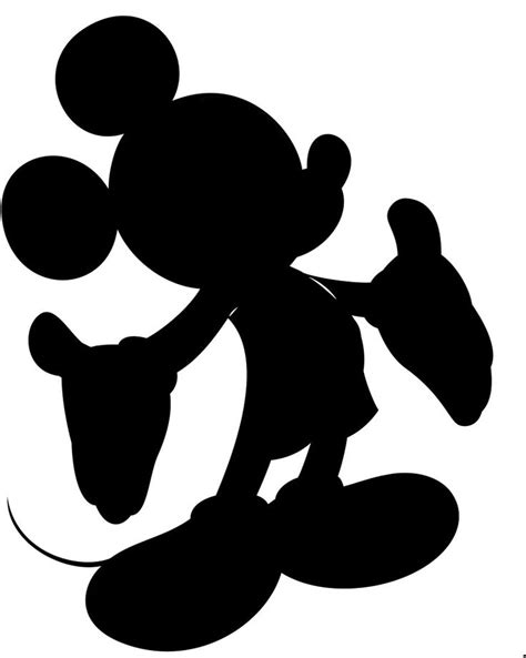 Mickey Mouse Black And White Mickey Mouse Silhouette Clip Art Wikiclipart