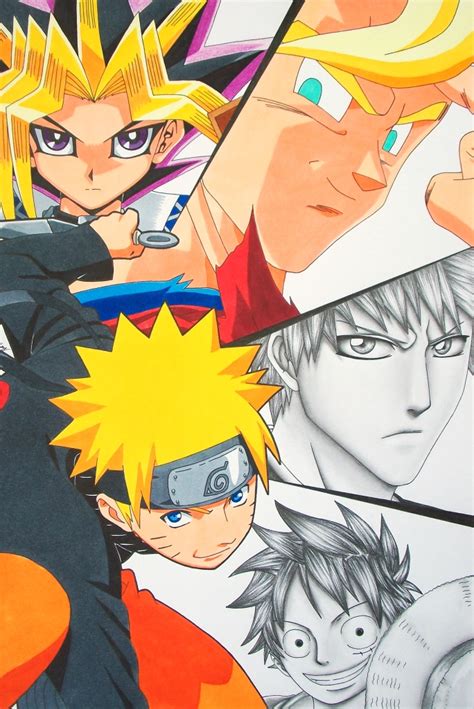 Living The Dream Naruto Ichigo Goku Yugi And Luffy Daily Anime Art
