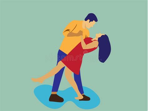 Professional Dancer Couple Dancing Tango Waltz And Other Dances On
