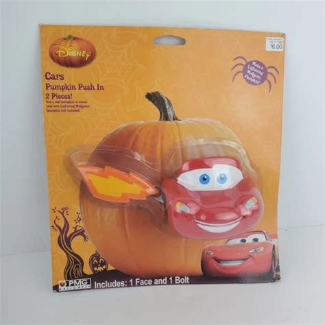 DISNEY HALLOWEEN CARS Pumpkin Push In Lightning McQueen Factory Sealed