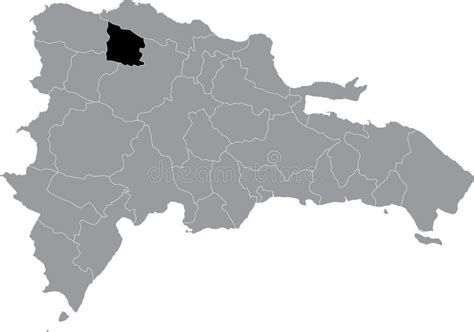 Mapa De Ubicación De La Provincia De Valverde Ilustración Del Vector Ilustración De