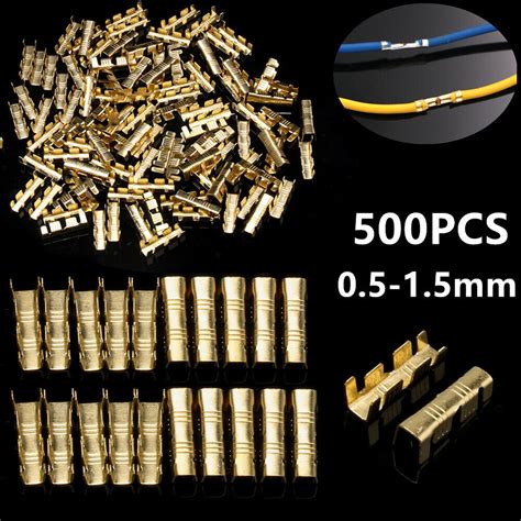500pcs Electrical Cable Wire Connectors Brass Insulated Crimp Terminals Ebay