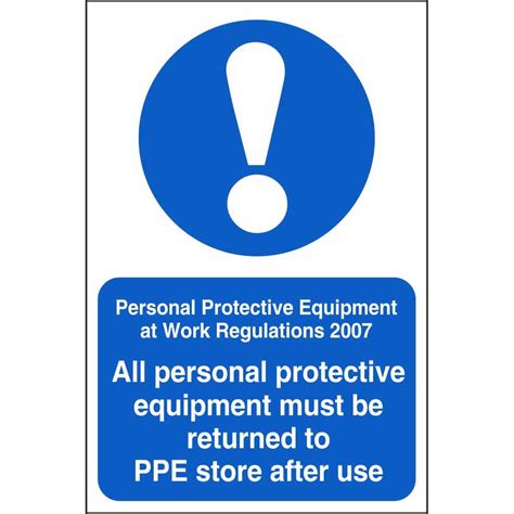 All Ppe Must Be Returned Signs Mandatory Construction Safety Signs