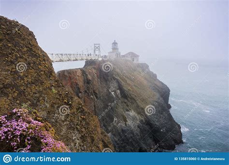 Point Bonita Lighthouse On A Foggy Day Marin Headlands San Francisco