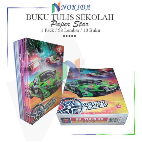 Jual Nokida Buku Tulis Sekolah Paper Star [isi 58 Lembar/10 Buku/1 Pack