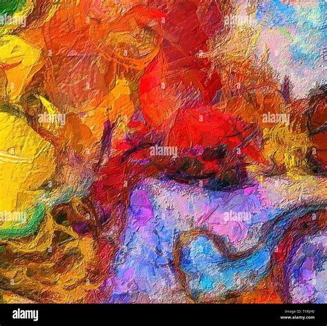 Colorful Abstract Brush Strokes Painting Vivid Artistic Background