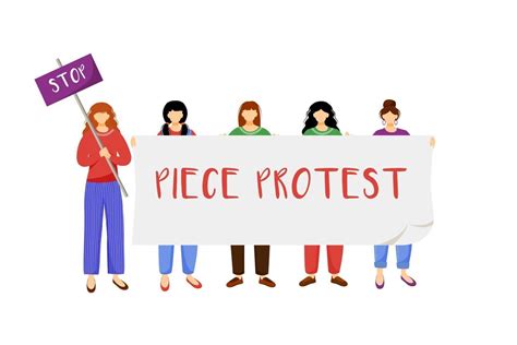 Ilustraci N De Vector Plano De Protesta De Paz Manifestantes