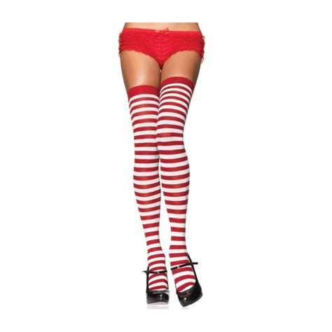 stripped thigh high stockings pack of 3