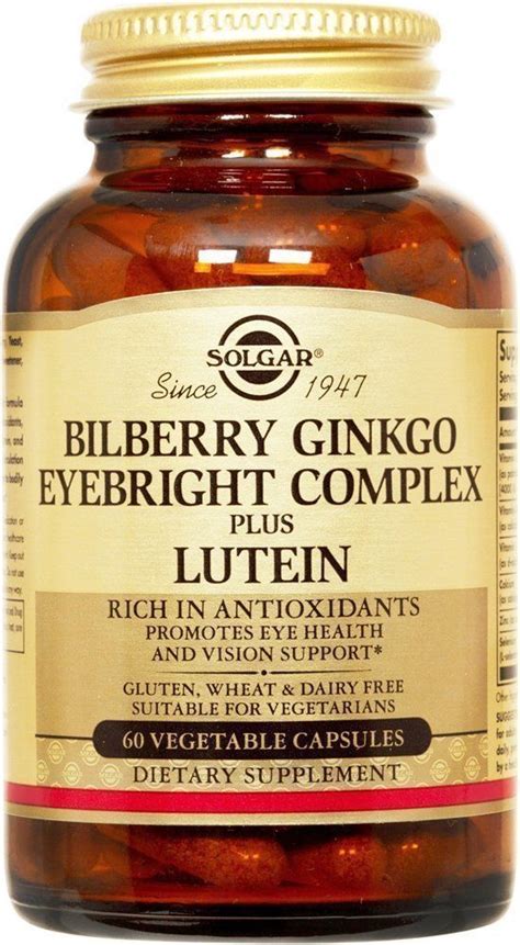 During world war ii, british royal air force pilots would consume them because they. Bilberry Ginkgo Eyebright Complex Plus Lutein, Solgar, 60 ...