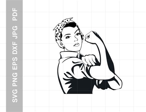 Rosie The Riveter Svg Design Woman Power Svg Files For Cricut Etsy In Rosie The Riveter