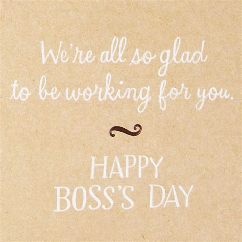 All Glad To Work For You Bosss Day Card From Us Greeting Cards