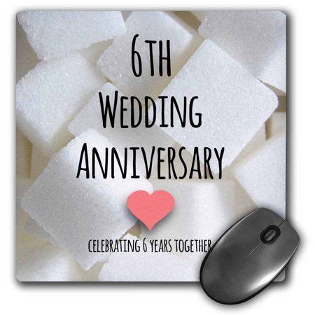 3dRose 6th Wedding Anniversary Gift Sugar Celebrating 6 Years