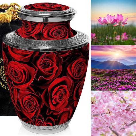 Buy Crimson Rose Urn Cremation Urns For Human Ashes Adult For Funeral