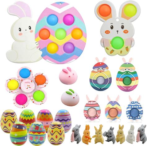 Easter Basket Stuffers 24 Pack Easter Egg Bunny Push It Pop