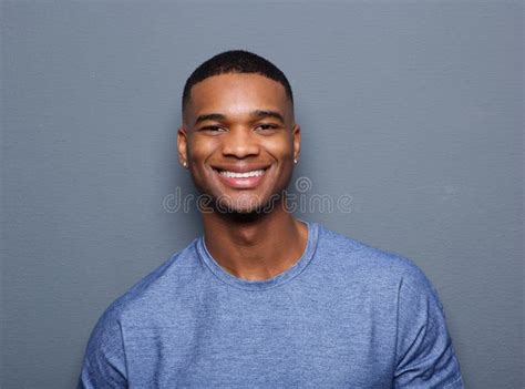 Handsome Young Black Man Smiling Stock Image Image Of Modern