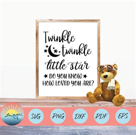 Twinkle Twinkle Little Star Svg Cricut Cut File Silhouette Etsy