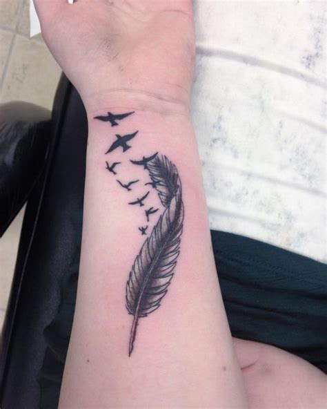 Feather And Bird Tattoo For Wrist Feather Tattoo Design Feather