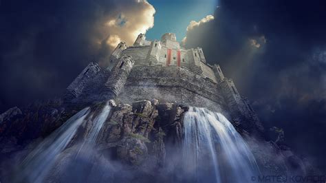 Castle Waterfall By Matej Kovacic