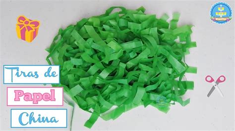 Como hacer Tiritas de Papel China. Como cortar tiras de papel china