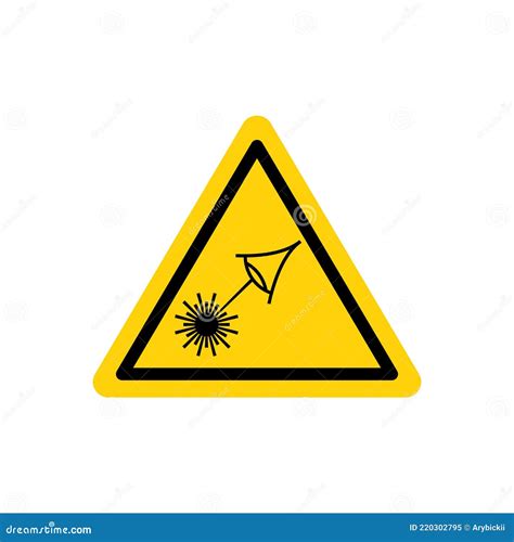 Warning Laser Shoot Eye Hazard Symbol Sign Stock Vector Illustration