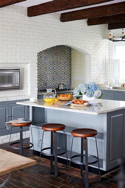 Browse 1,072 white painted brick wall stock photos and images available, or search for white brick wall or concrete wall to find more great stock photos and pictures. White Brick Kitchen Walls - Transitional - Kitchen