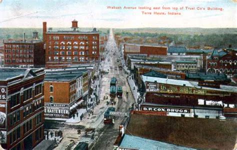 Terre Haute Postcards Wabash Avenue 5