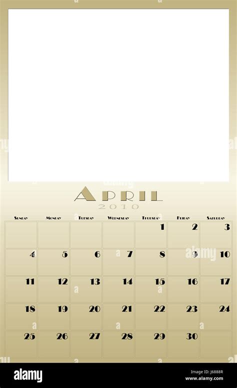 April 2010 Calendar Hi Res Stock Photography And Images Alamy