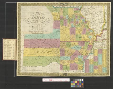 Map Of The State Of Missouri And Territory Of Arkansas The Portal To