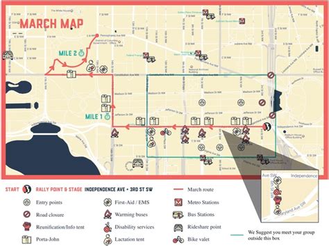 Heres The Official Map And Schedule For The Womens March On