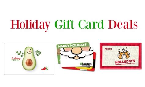Select the department you want to search in. Holiday Gift Card Deals: O'Charley's, Chili's + More ...