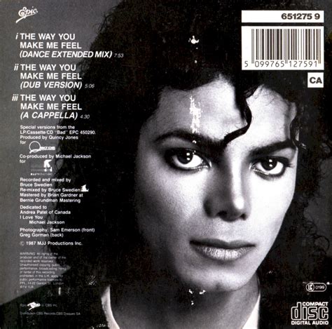 Release The Way You Make Me Feel By Michael Jackson Cover Art