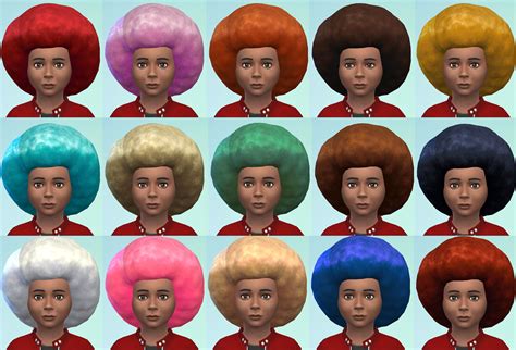 Mod The Sims Big Afro For Small People Childrens Conversion Both